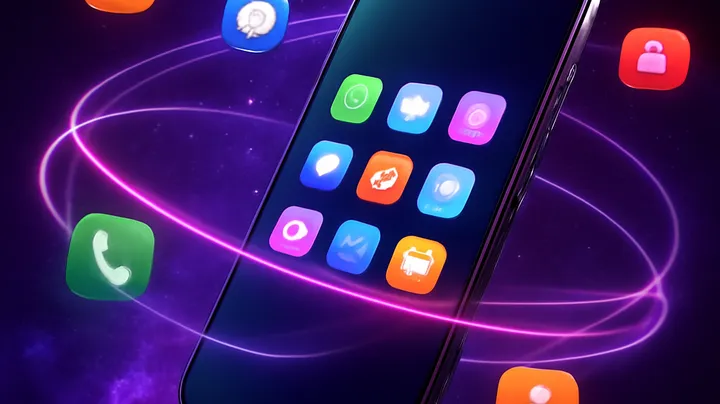 TKPK BD COM - Sleek smartphone floating in space TKPK BD COM Sleek smartphone floating in space